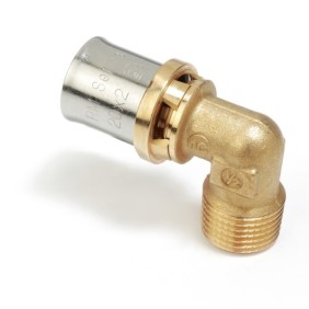 Raccordo curvo filettato maschio da 1 e 1/4" a 40x3.5mm Giacomini RM127Y066