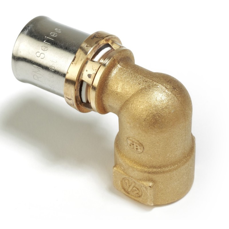 Raccordo a pressare curvo 90 gradi filettato 1 e 1/2" 50x4 Giacomini RM129Y077