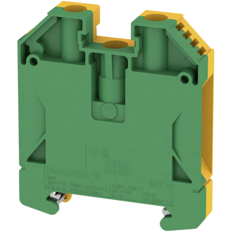 Morsetto di terra Giallo/Verde 35mm2 4200A 1 piano WPE 35 WEIDMULLER 1010500000