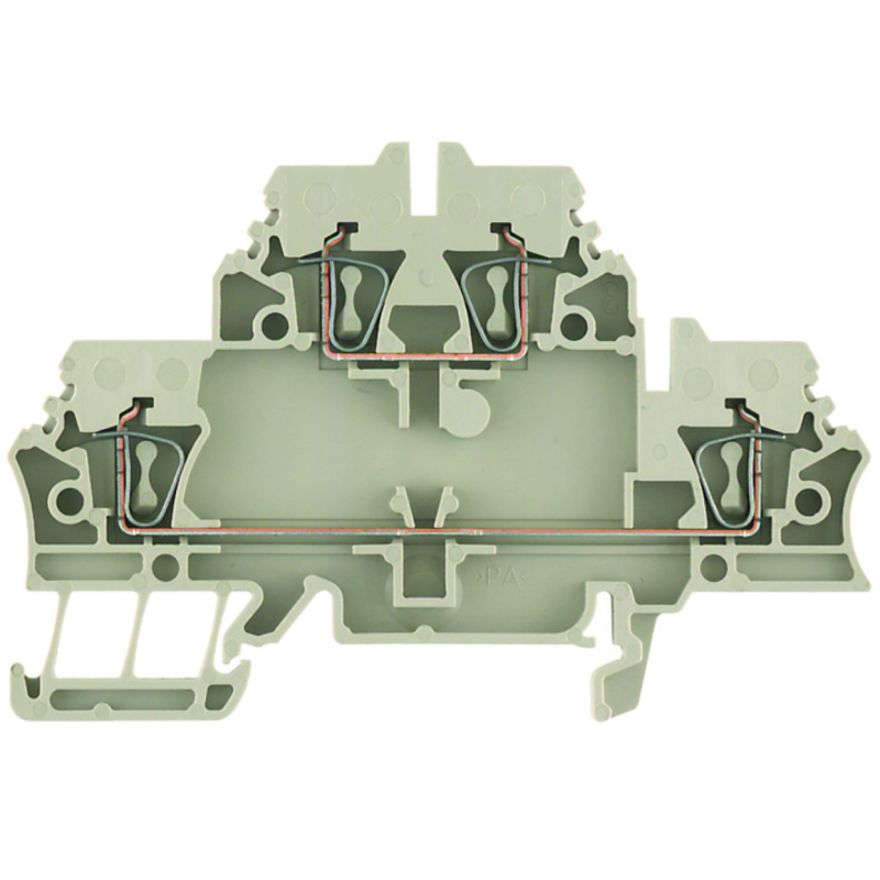 Morsetto componibile Beige 2.5mm2 500V 20A 2 piani con molla autobloccante WEIDMULLER 1674300000