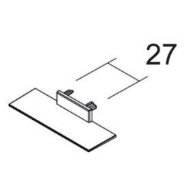 Terminale di chiusura del binario a incasso 48V Nero Ivela 6483-00-30