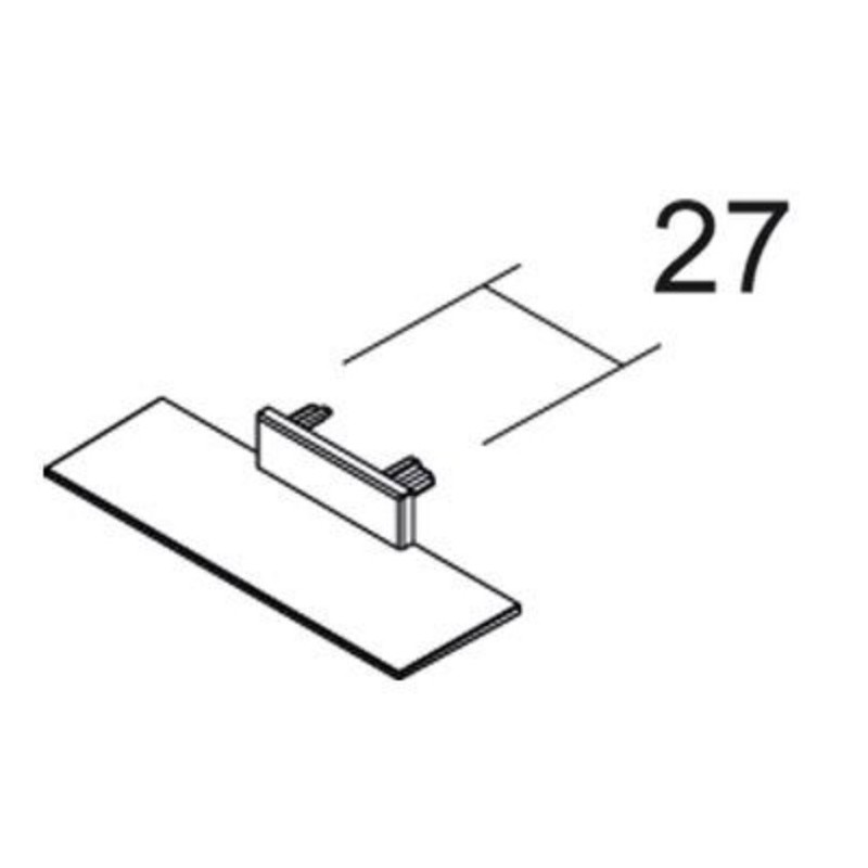 Terminale di chiusura del binario a incasso 48V Nero Ivela 6483-00-30