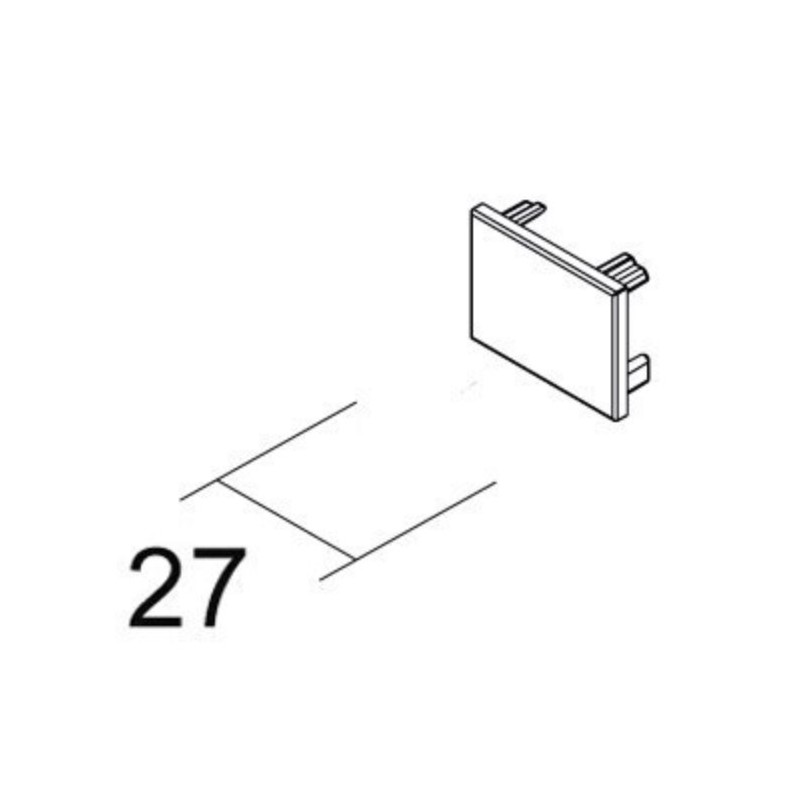 Terminale di chiusura del binario a superficie 48V Bianco Ivela 6460-00-31