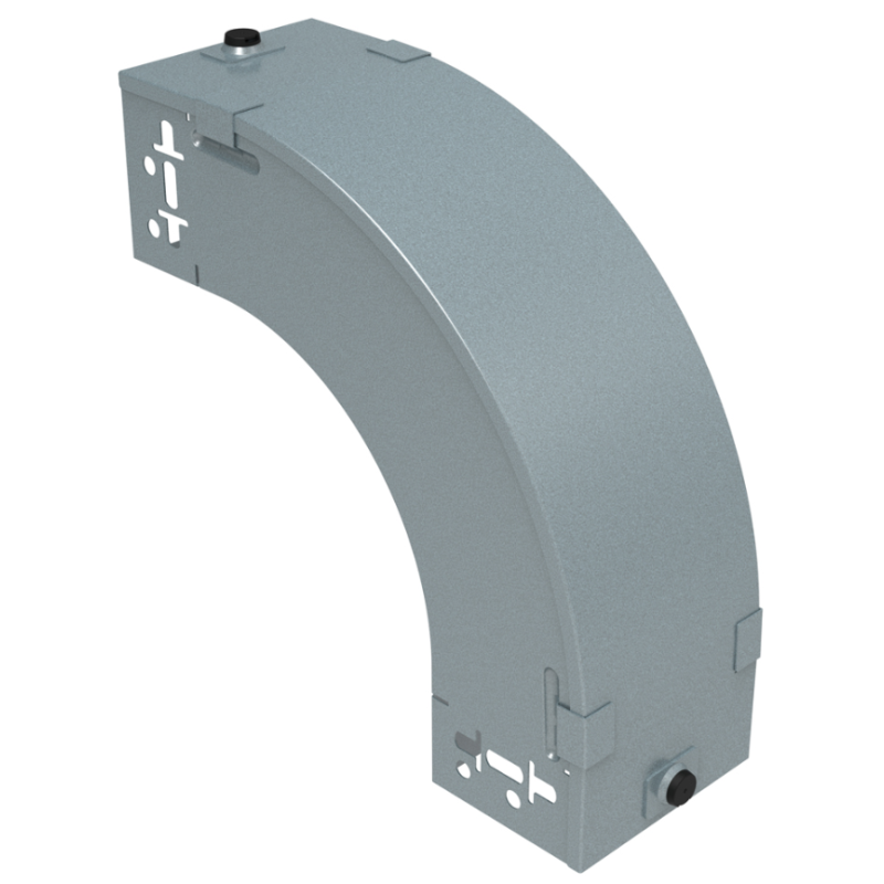 Curva a 90 gradi in acciaio zincato con discesa altezza 75mm larghezza 150mm P31 LEGRAND AP150Z