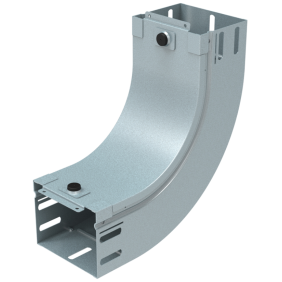 Curva a 90 gradi con salita in acciaio zincato altezza 75mm larghezza 150mm P31 LEGRAND AM150Z