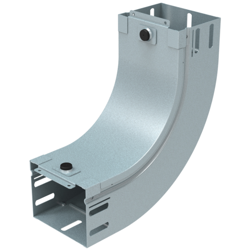 Curva a 90 gradi con salita in acciaio zincato altezza 75mm larghezza 150mm P31 LEGRAND AM150Z