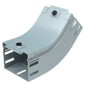 Curva a 45 gradi in salita in acciaio zincato altezza 75mm larghezza 100mm P31 LEGRAND AN100Z