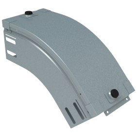 Curva a 45 gradi con discesa in acciaio zincato altezza 75mm larghezza 150mm P31 LEGRAND AQ150Z