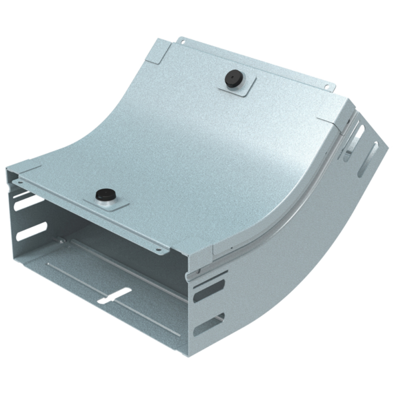 Curva a 45 gradi con salita in acciaio zincato altezza 75mm larghezza 200mm P31 LEGRAND AN200Z