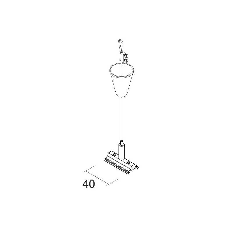 Kit di sospensione con filo 2000mm in acciaio Nero Ivela 6458-06-30