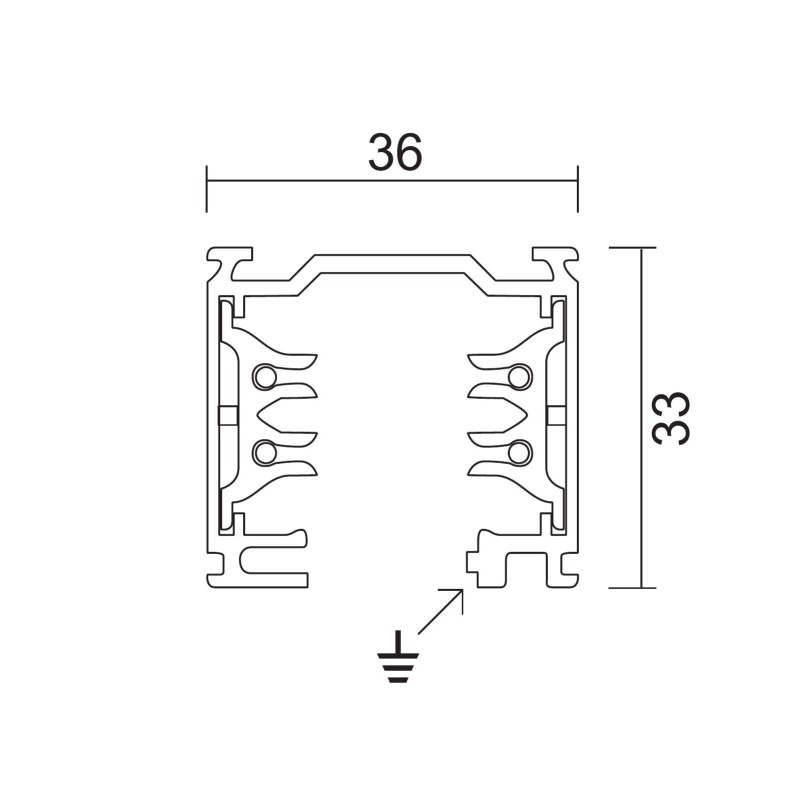 Dimensioni Binario trifase a 230 440V quadro 1 metro Nero Ivela 7511-10-30