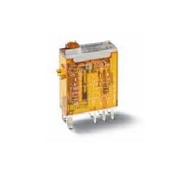 Mini relè industriale terminali a innesto bobina 12V AC 2 contatti 8A Finder 46528012