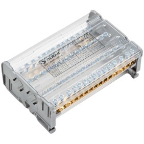 Morsettiera di distribuzione quadripolare 125A 500V AC/DC CABUR QBLOK4126