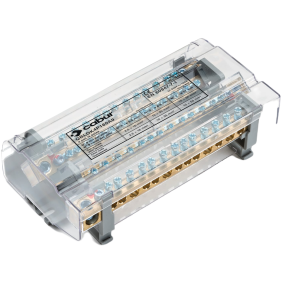 Morsettiera di distribuzione quadripolare 160A 500V AC/DC CABUR QBLOK4161N
