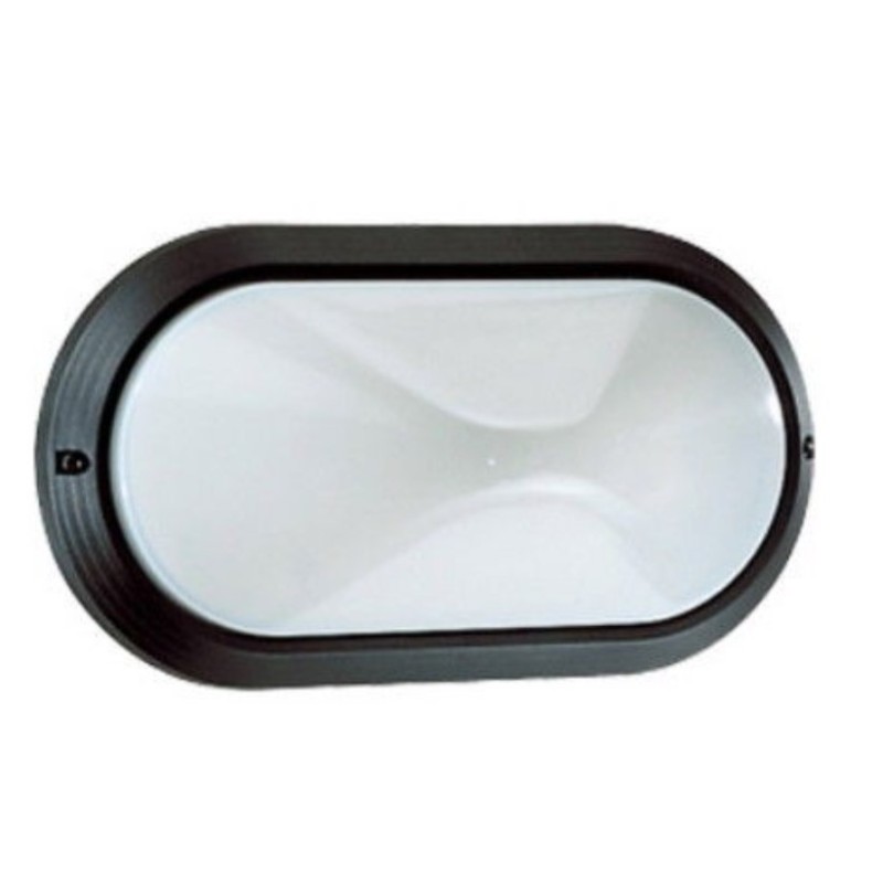 Plafoniera per esterni IP65 attacco E27 15W Nero Ivela 133401