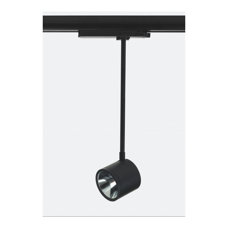 Faretto orientabile led per binario 230V Nero Egoluce 6463.02/WW/40