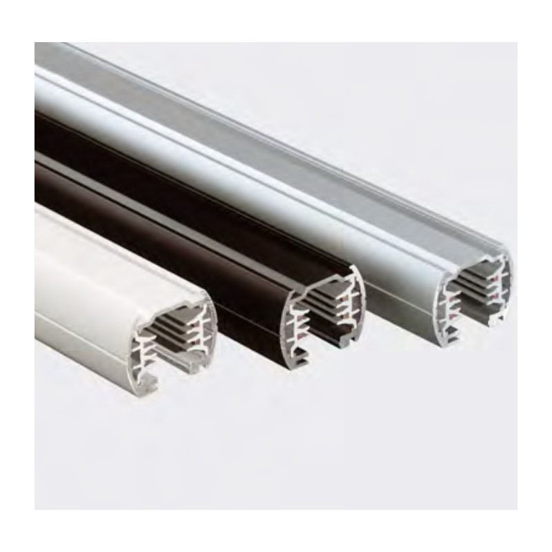 Binario elettrificato trifase 230V lungo 1000mm Nero Egoluce 7322.02