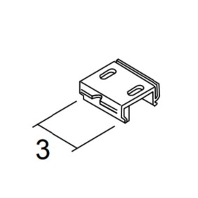 Staffa di fissaggio a soffitto per binari elettrificati Egoluce 7335
