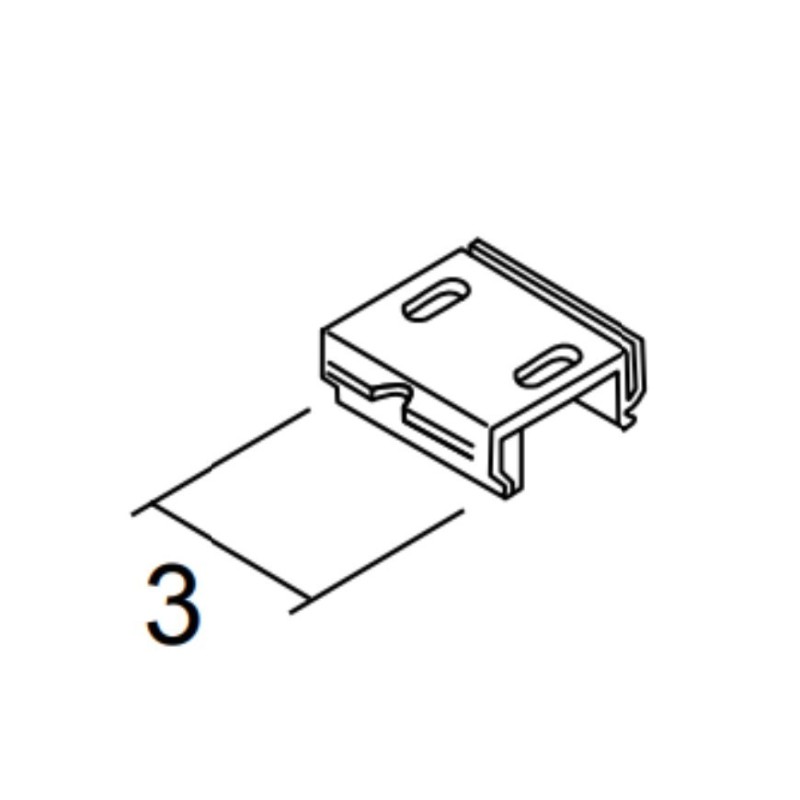 Staffa di fissaggio a soffitto per binari elettrificati Egoluce 7335