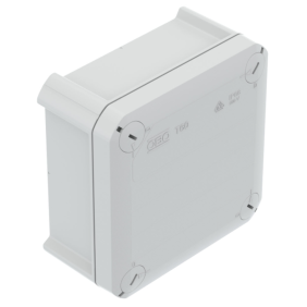 Cassetta di derivazione grigia chiusa parete liscia 114x114x57mm IP66 T60 OBO 2007239