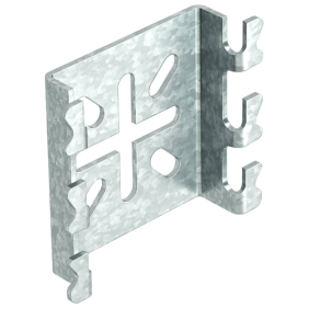 Piastra di montaggio in acciaio zincato 65x68mm per passerelle grigliate OBO 6006486