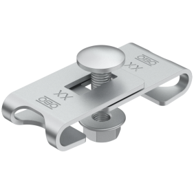 Morsetto angolare in acciaio zincato 56x23x16mm per passerelle grigliate GEV 36 G OBO 6016715