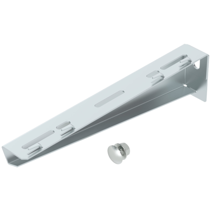 Mensola smussata in acciaio zincato per passerelle grigliate 110x53x32.5mm MWAG 12 11 FS OBO 6424600