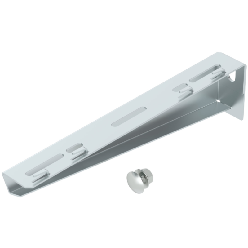 Mensola smussata in acciaio zincato per passerelle grigliate 210x65x32.5mm MWAG 12 21 FS OBO 6424608