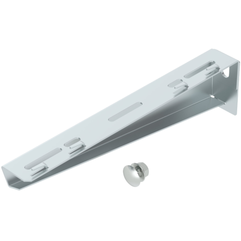 Mensola smussata in acciaio zincato per passerelle grigliate 410x83x38mm MWAG 12 41 FS OBO 6424624