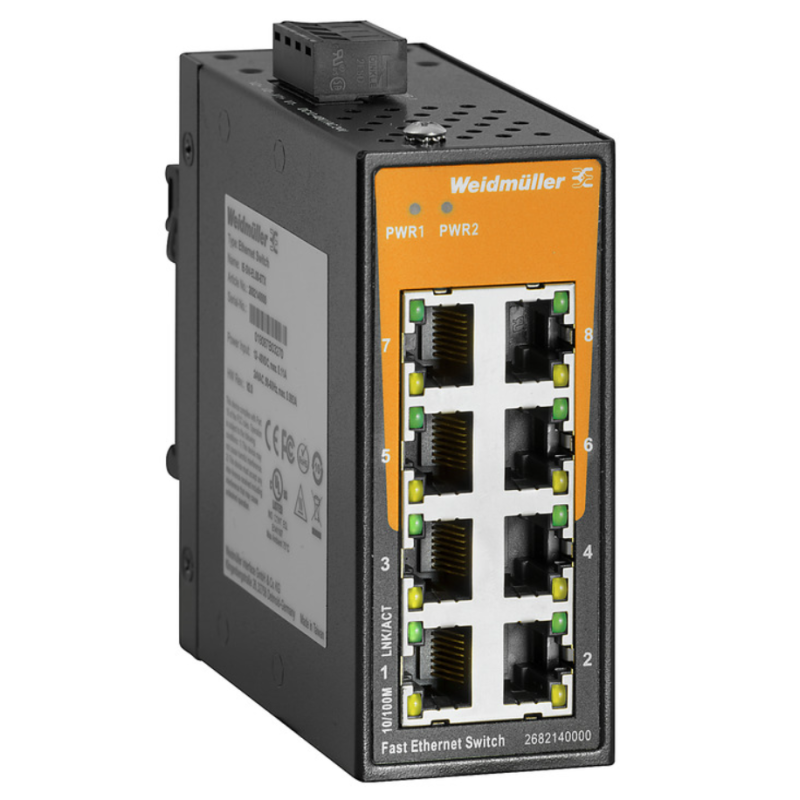 Switch non gestito 8 porte RJ45 fast ethernet IE-SW-EL08-8TX WEIDMULLER 2682140000