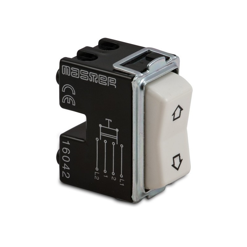 Doppio pulsante con frecce direzionali 10A Avorio Master 16042