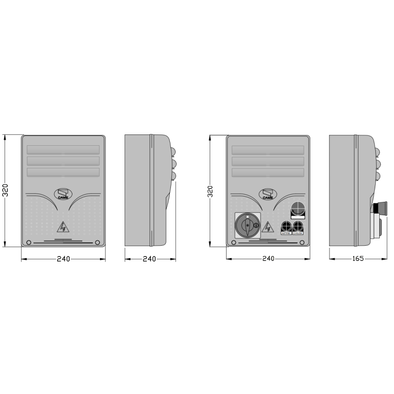 Dimensioni quadro comando 002ZT6N