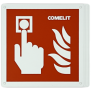 Cartelli in metallo 120x120mm per pulsanti antincendio 5pz COMELIT 43CPM000