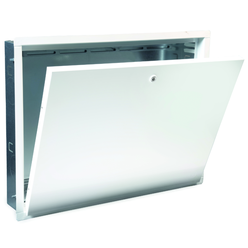 Cassetta Bianca in lamiera zincata con serratura per collettori 600x460x110mm GIACOMINI R500Y112