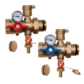 Coppia di valvole con attacchi femmina 1" e maschio 1" Giacomini R269TY035