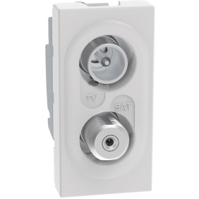 Presa coassiale diretta demiscelata per impianti TV Bianco BTicino MatixGo JW4214D