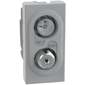 Presa coassiale diretta demiscelata per impianti TV Grey BTicino MatixGo JG4214D