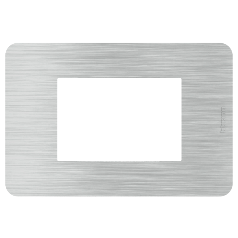 Placca 3 moduli Aluminium Alluminio serie MatixGo BTICINO JA4803EA
