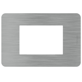 Placca 3 moduli Steel Acciaio serie MatixGo BTICINO JA4803ES