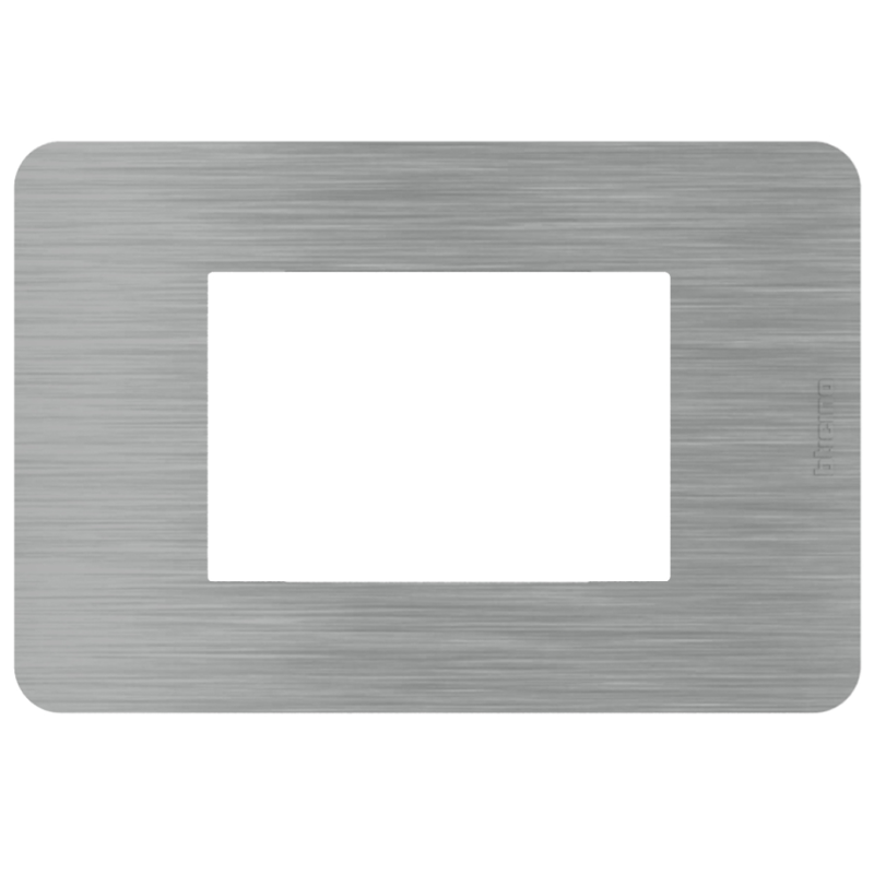 Placca 3 moduli Steel Acciaio serie MatixGo BTICINO JA4803ES