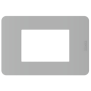 Placca 3 moduli Grey Grigio serie MatixGo BTICINO JA4803JG