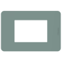 Placca 3 moduli Agave tecnopolimero serie MatixGo BTICINO JA4803TA