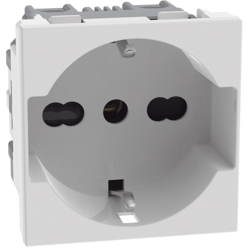 Presa Schuko bipasso P40 Bianca 16A serie MatixGo BTicino JW4140A16