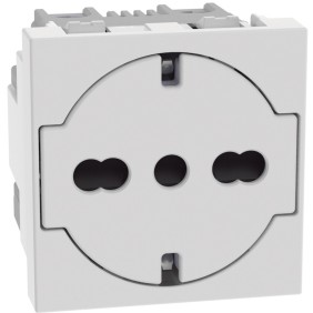 Presa Schuko bipasso P40 Bianca 16A Flat serie MatixGo BTICINO JW4140A16F