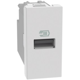 Caricatore USB 1 modulo Bianco serie MatixGo BTicino JW4191A
