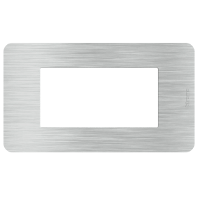 Placca 4 moduli Aluminium Alluminio serie MatixGo BTICINO JA4804EA
