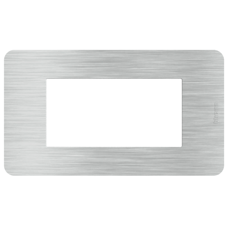 Placca 4 moduli Aluminium Alluminio serie MatixGo BTICINO JA4804EA