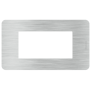 Placca 4 moduli Aluminium Alluminio serie MatixGo BTICINO JA4804EA