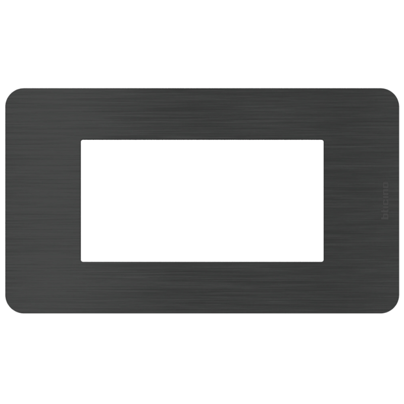 Placca 4 moduli Black Nick Nero serie MatixGo BTICINO JA4804EN
