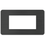Placca 4 moduli Black Nick Nero serie MatixGo BTICINO JA4804EN